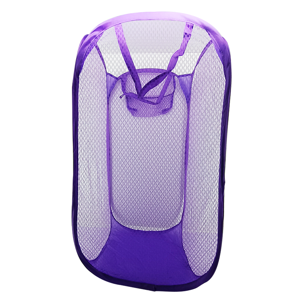 Cesto de Roupa Colorido Dobrável Poliéster 67cm Violeta