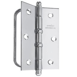 Dobradiça Porta Camarão 3 1/2x2 5/16 S/a Cromado União Mundial - 1
