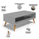 Ver imagem 6 de Kit Aparador com Mesa de Centro Mônaco Pés Palito L03 Cinza - Lyam Decor Mônaco & Cannes