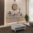 Ver imagem 2 de Kit Aparador com Mesa de Centro Mônaco Pés Palito L03 Cinza - Lyam Decor Mônaco & Cannes