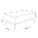 Ver mais imagens de Kit Aparador com Mesa de Centro Mônaco Pés Palito L03 Cinza - Lyam Decor Mônaco & Cannes