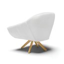 Ver imagem 5 de Poltrona Giratória Giovana Corino Base Madeira MA30 - D’Rossi - Branco