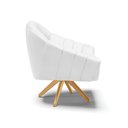 Ver imagem 4 de Poltrona Giratória Giovana Corino Base Madeira MA30 - D’Rossi - Branco
