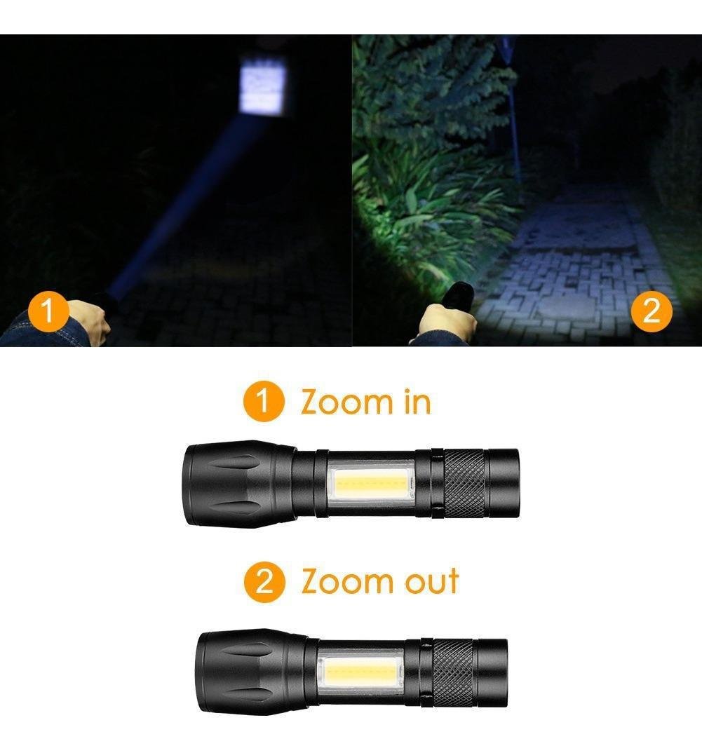 Lanterna Luminária Mini Lampião Recarregável Com Usb E Clip - 4