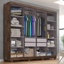 Ver imagem 3 de Guarda-Roupa Casal Lisboa 8 Portas 4 Gavetas com Pés
