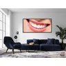 Quadro Odontologia Decorativo Consultório Sorriso 130x60 Moldura Preta 2x2 - 4