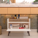 Ver imagem 2 de Gabinete Grécia com 1 Porta Armário Organizador para Banheiro - Off White