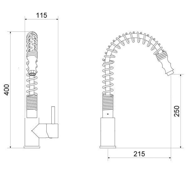 Misturador Monocomando para Cozinha de Mesa Gourmet 2883 C75 - 2