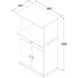 Armário para Forno e Microondas 2 Portas Ditália Móveis - 3