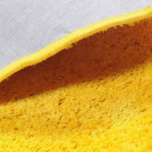 Tapete Sala Redondo 200M Classic Amarelo Canário - Amarelo - Liso - 1