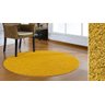 Tapete Sala Redondo 200M Classic Amarelo Canário - Amarelo - Liso - 2