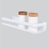 Prateleira Utensílios Cozinha Temperos Branca Brilho 30cm - 3