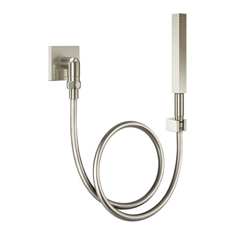 Ducha Manual com Joelho 90° Docol Square 1834744 Níquel Escovado