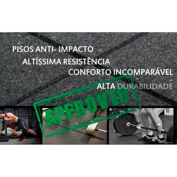 PISO DE BORRACHA ULTRA IMPACT 0,50 X 0,50M 20MM - PRETO - 4