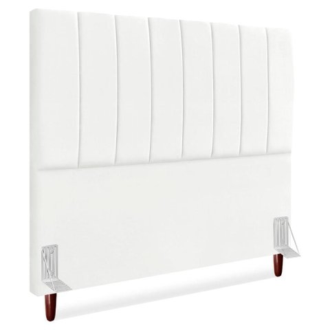 Cabeceira Queen 160 Cm com Frame Carla Suede Branco Artte