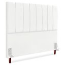 Ver imagem 1 de Cabeceira Queen 160 Cm com Frame Carla Suede Branco Artte