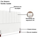 Ver imagem 4 de Cabeceira Queen 160 Cm com Frame Carla Suede Branco Artte