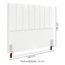 Ver imagem 3 de Cabeceira Queen 160 Cm com Frame Carla Suede Branco Artte