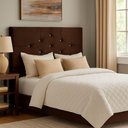 Ver imagem 1 de Cabeceira Cama Box Casal 140 Cm Camboriú Suede Marrom