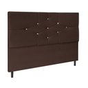 Ver imagem 2 de Cabeceira Cama Box Casal 140 Cm Camboriú Suede Marrom