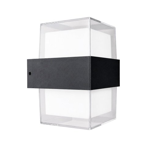 Arandela LED Tractus Quadrada Bella 8W 3000k IP44 em Acrílico Luminaria de Parede ST3317