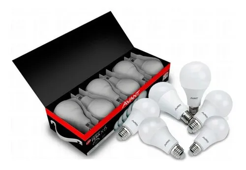 Kit 6 Lâmpadas Led 9w Bulbo Soquete E27 Bivolt Branco Frio