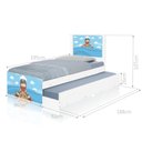 Ver imagem 4 de Cama Solteiro Infantil com Cama Auxiliar 195x96cm Personagens Marinheiro K02 - D’Rossi