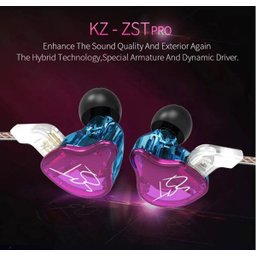 Fone de Ouvido Kz Zst Pro sem Microfone (Roxo) (Acompanha Case) - 2