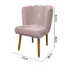 2 Poltronas Alice Decorativa Veludo Rose Gold Sofa Store - 3