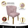 2 Poltronas Alice Decorativa Veludo Rose Gold Sofa Store - 2