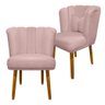 2 Poltronas Alice Decorativa Veludo Rose Gold Sofa Store - 1