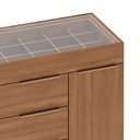 Ver imagem 6 de Cômoda Lume 1 Porta e 5 Gavetas com Porta Jóia D5130 Amêndola Touch