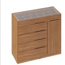 Ver imagem 1 de Cômoda Lume 1 Porta e 5 Gavetas com Porta Jóia D5130 Amêndola Touch