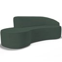 Ver imagem 1 de Sofá 4 Lugares Curvo Sala de Estar Living Firenze Direito D02 Linho Verde Musgo 280 cm C-117 - Lyam