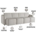 Ver imagem 4 de Sofá Cama para Sala de Estar 4 Lugares 316cm Montserrat K01 Bouclê Creme - Lyam Decor
