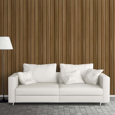 Papel de Parede Madeira Ripada Peroba 59x300cm