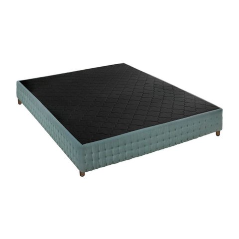 Base Box Casal Feel Indomável Horse Collection Linho Azul 138x188
