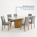 Ver mais imagens de Conjunto Sala de Jantar 6 Lugares Retangular Tampo Vidro MDF 180x90cm Mesa Diana e Cadeiras Espanha