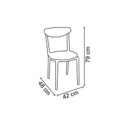 Cadeira Tramontina Luna Amarela em Polipropileno - 7