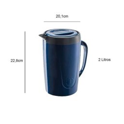 Térmica para Suco Tererê Chá Água Garrafa Jarra 2 Litros Azul Unitermi - 7
