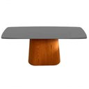 Ver imagem 1 de Mesa De Jantar Retangular 200x100 Cm Oval Em Madeira Preto