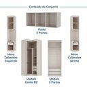 Ver imagem 7 de Guarda Roupa Planejado 11 Portas 2 Gavetas 5 Peças Hera CabeCasa MadeiraOriginals Cream