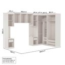 Ver imagem 5 de Guarda Roupa Planejado 11 Portas 2 Gavetas 5 Peças Hera CabeCasa MadeiraOriginals Cream