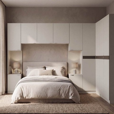Guarda Roupa Planejado 11 Portas 2 Gavetas 5 Peças Hera CabeCasa MadeiraOriginals Cream