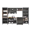 Ver imagem 3 de Armário de Cozinha Modulada Completa Fidelitá Nara 100% MDF 5 Peças 350cm 16 Portas 2 Gavetas com
