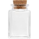 Ver imagem 3 de 3 Mini Potes Quadrados de Vidro com Tampa de Rolha 90ml Lyor Porta Temperos Chás