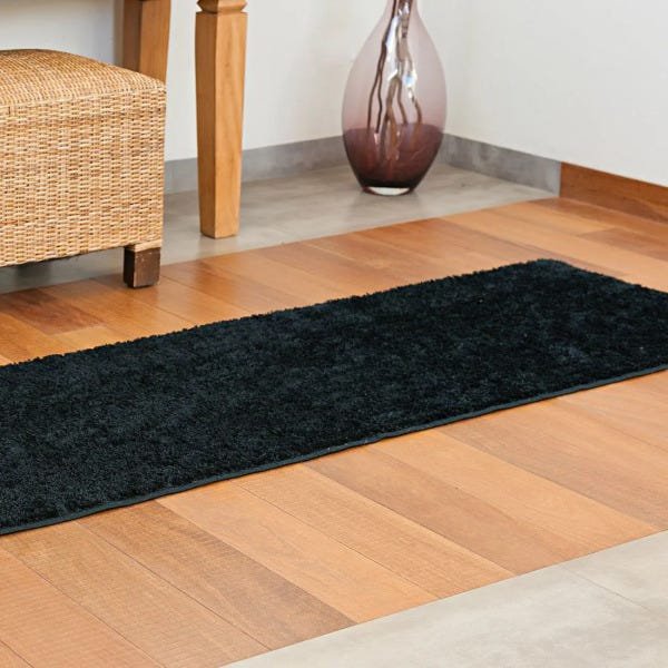 Tapete Passadeira Oasis para Sala Preto Liso 2,00M x 0,50M - 2