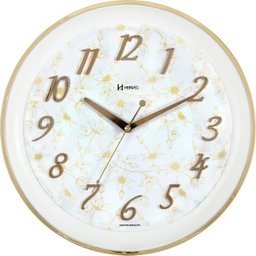 Relógio De Parede Herweg 6822 Silencioso Alto Relevo Dourado - 1