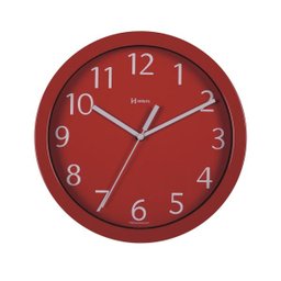 Relógio Parede Alumínio 25cm Vermelho Herweg 6718 - 1