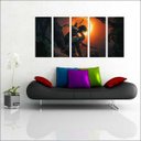 Ver imagem 1 de Quadro Decorativo Tomb Raider Games Jogos Quartos Salas Interiores Mosaico 5 Peças Com Moldura